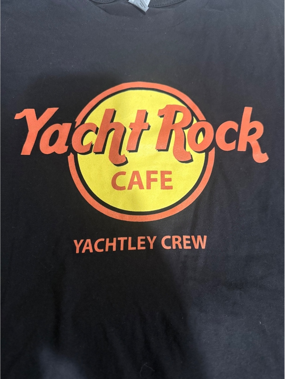 Next Level Apparel Yacht Rock Cafe Yachtley Crew Black T-Shirt Large